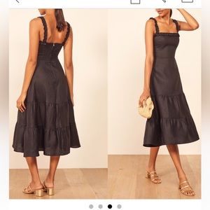 NWT Reformation Linen Hyla Midi Dress